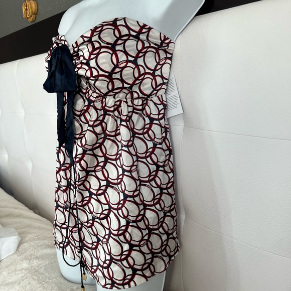 GUESS Silk Halter Strapless Top Red
White Blue large - Picture 3 of 11